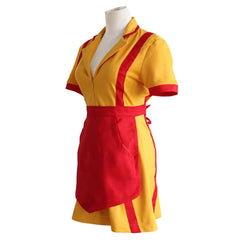 2 Broke Girls Max Caroline Serveuse Uniforme Costume Cosplay
