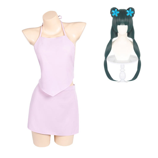 The Apothecary Diaries Saision 2(2025) Maomao Peignoir Rose Cosplay Costume avec Perruque