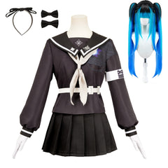 The Hundred Line: Last Defense Academy(2025) Tsukumo Kako Tenue Noire Cosplay Costume