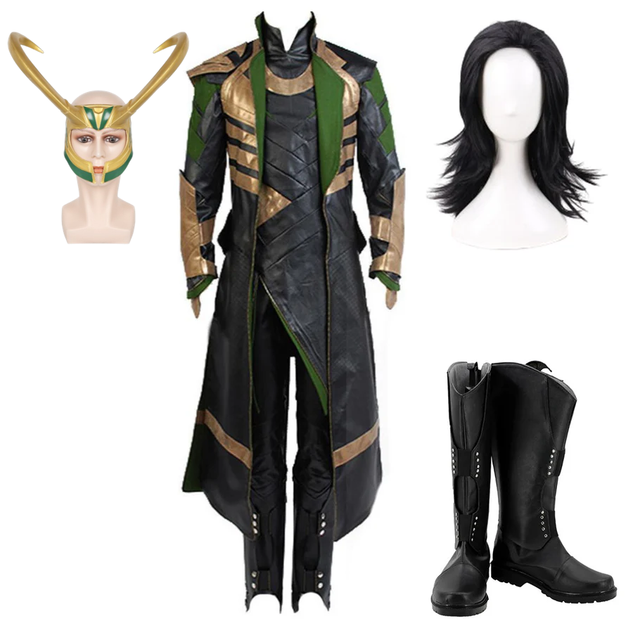 Thor 2: Le Monde des Ténèbres Adulte Loki Tenue Cosplay Costume Halloween