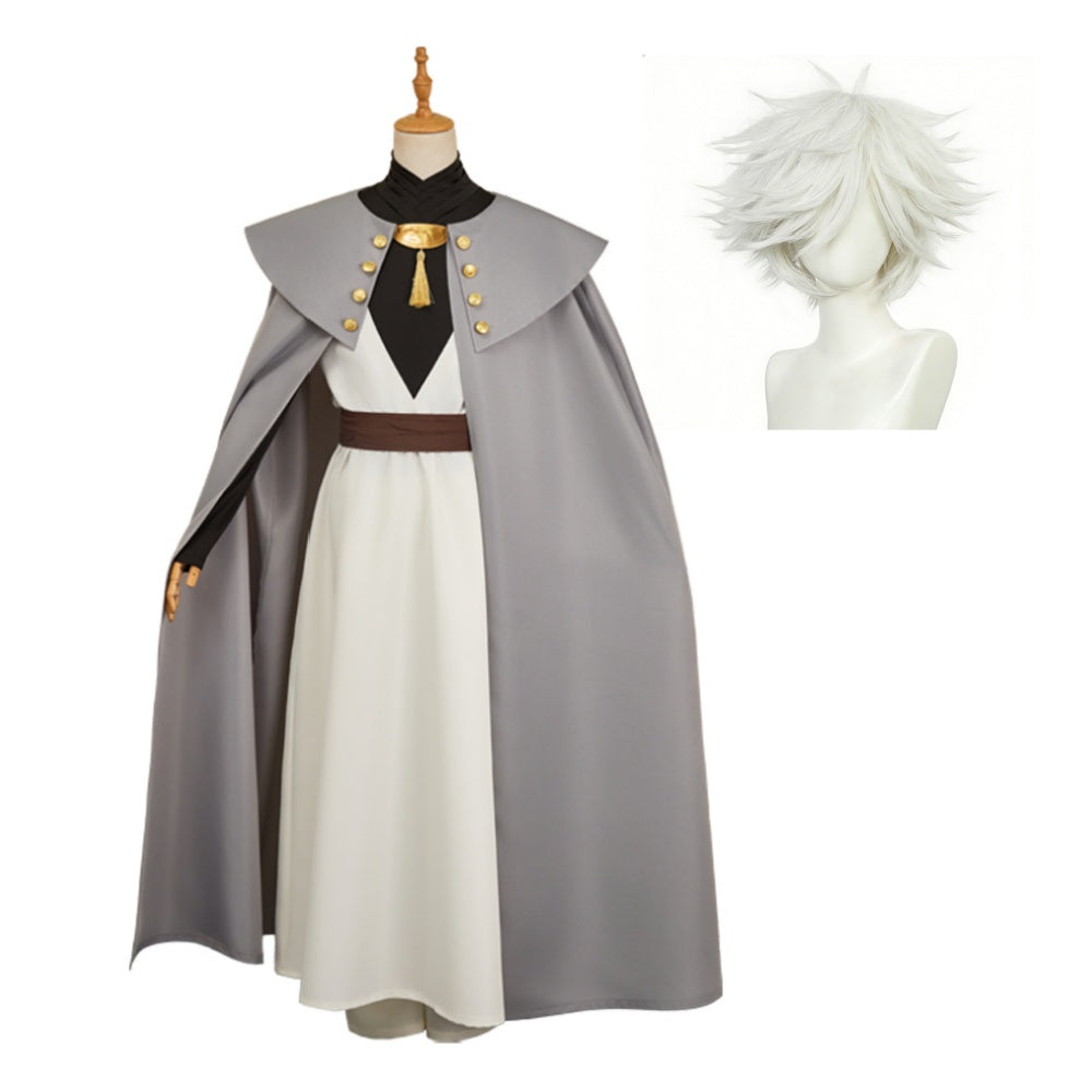 Tongari Boushi no Atelier(2026) Qifrey Tenue Grise Cosplay Costume Perruque