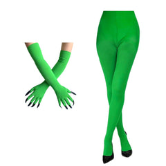 Wicked Elphaba Gants+Leggings Verts Cosplay Accessoires