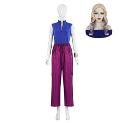 Zombies 4(2025) Addison Tenue Bleue et Violette Cosplay Costume Perruque