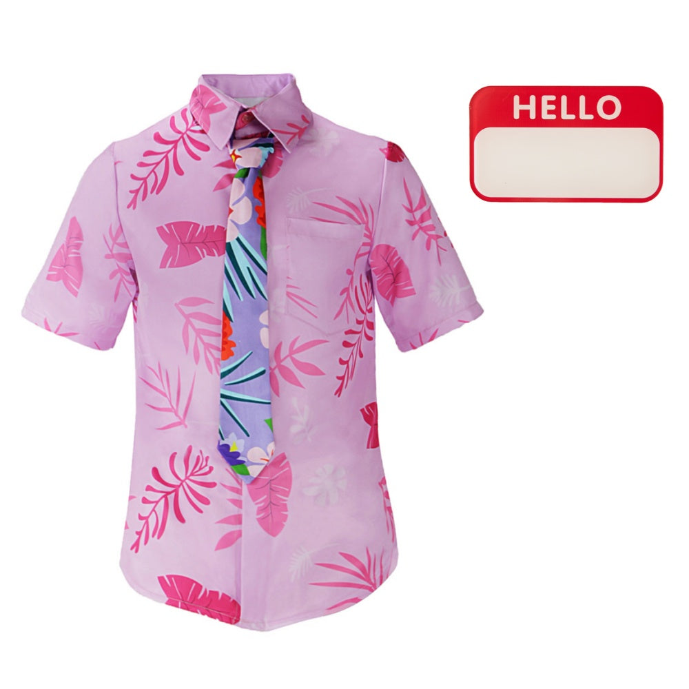 Zootopia 2(2025) Nick Wilde Chemise Rose Cosplay Costume Pièce de Poitrine