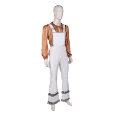 ABBA 1970s Homme Bjorn Ulvaeus Chemise+Salopette Costume Vintage
