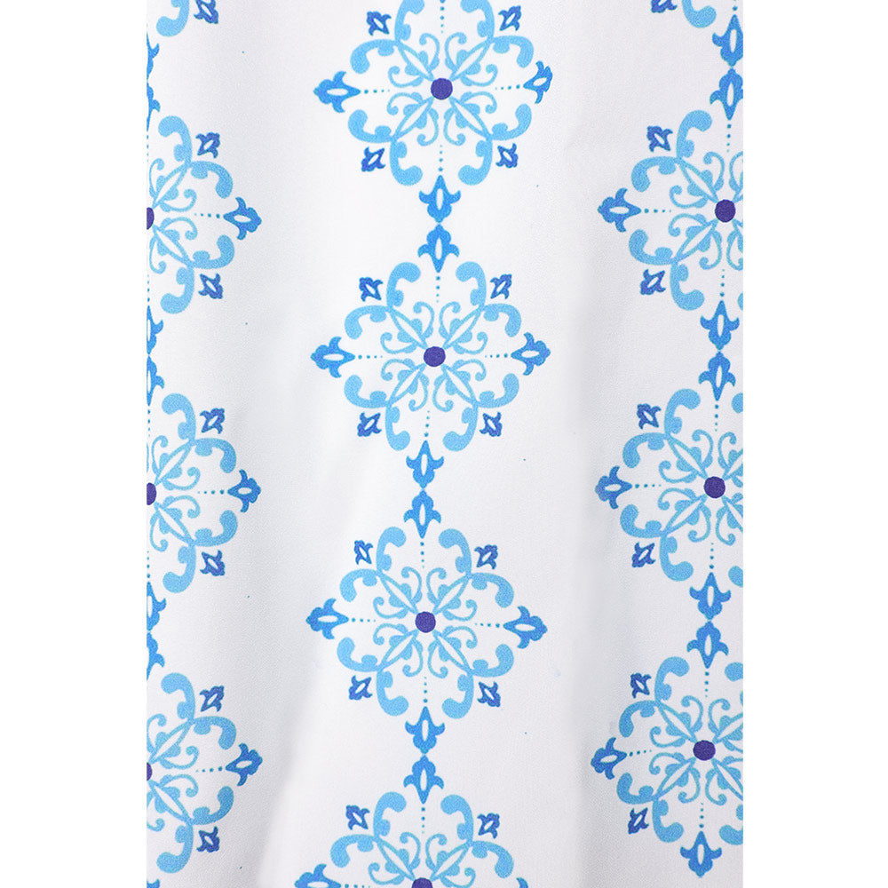 ABBA Anni-Frid Synni Lyngstad Chemise Bleu et Blanc 1970S Cosplay Costume