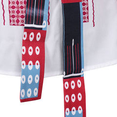 ABBA Femme Anni-Frid Lyngstad 1970s Chemise Rouge et Blanche Costume Vintage