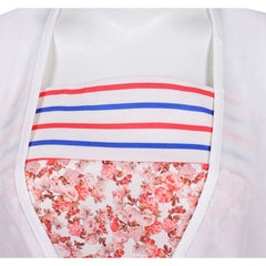 ABBA Femme Anni-Frid Lyngstad 1970s Robe Rose et Blanche Costume Vintage