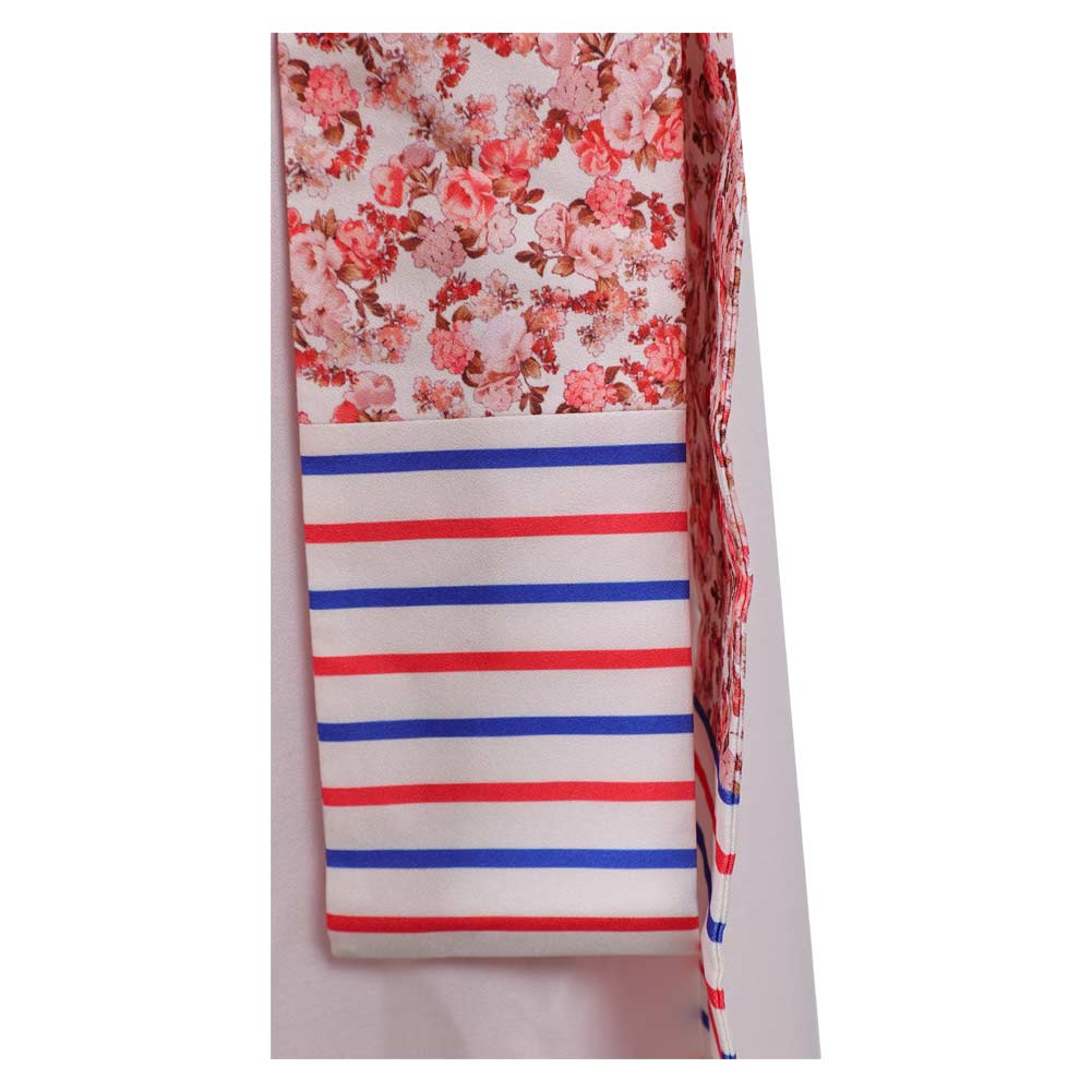 ABBA Femme Anni-Frid Lyngstad 1970s Robe Rose et Blanche Costume Vintage