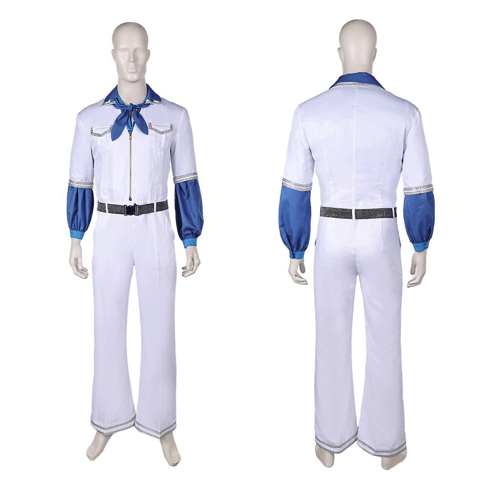 ABBA Homme Benny Anderson 1970S Combinaison Blanche Costume Vintage