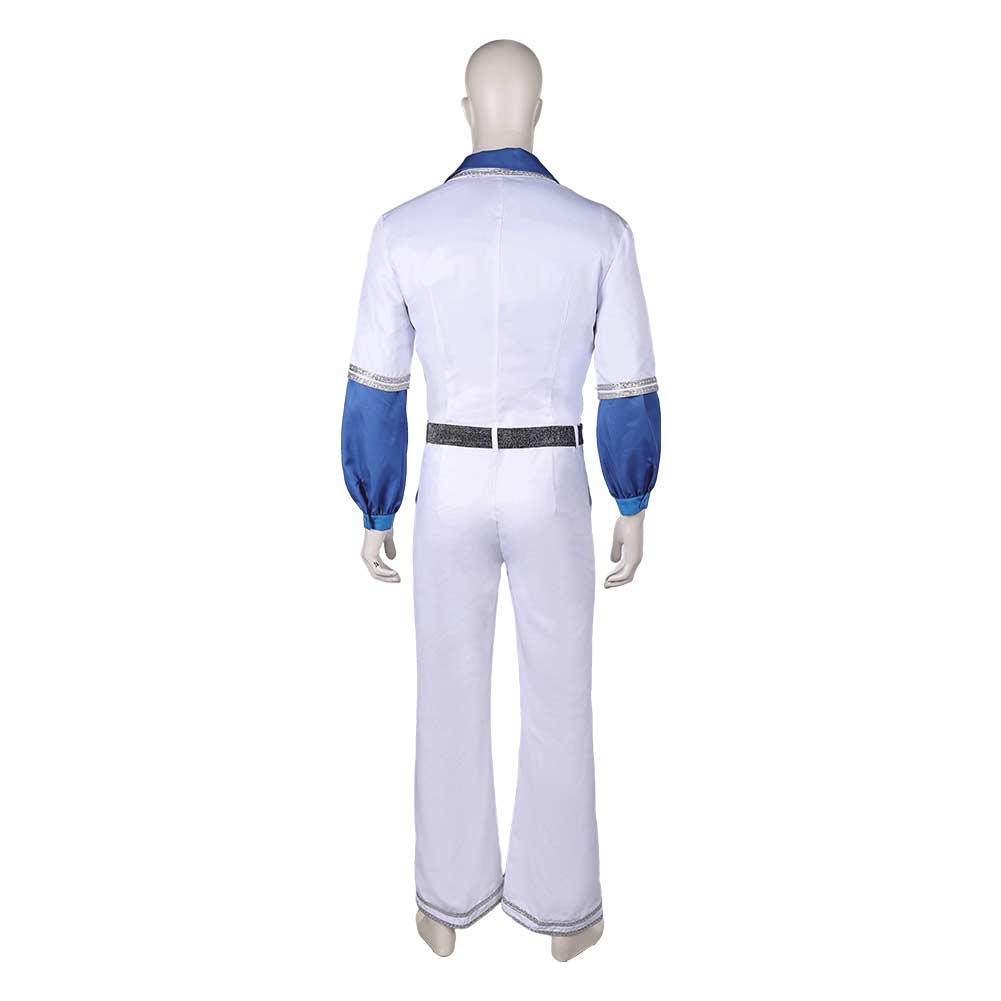 ABBA Homme Benny Anderson 1970S Combinaison Blanche Costume Vintage