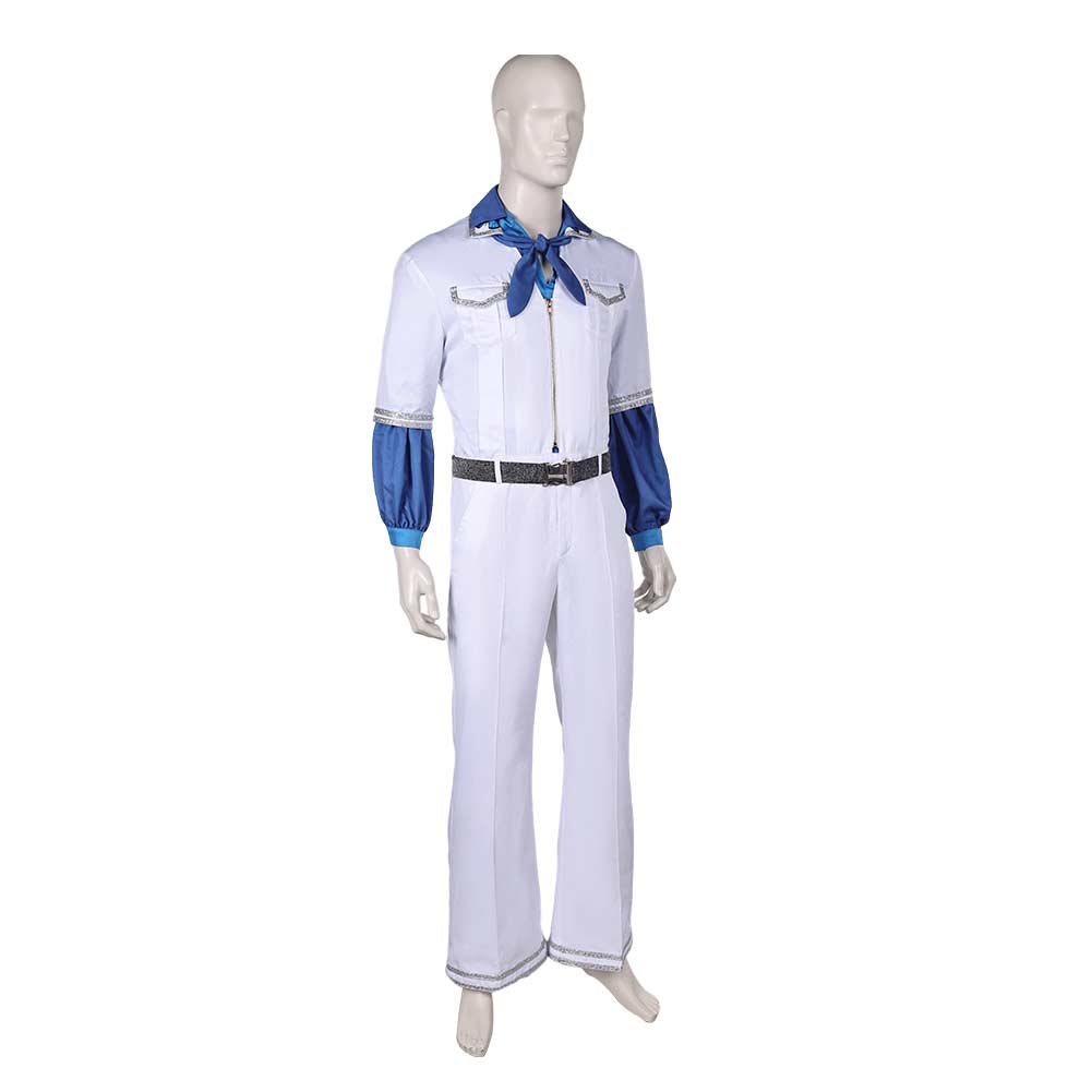 ABBA Homme Benny Anderson 1970S Combinaison Blanche Costume Vintage