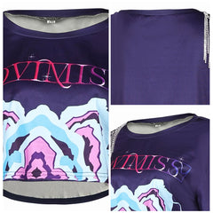 Adulte & Enfant KPop Demon Hunters(2025) Huntrix Zoey T-shirt Bleu Cosplay Costume