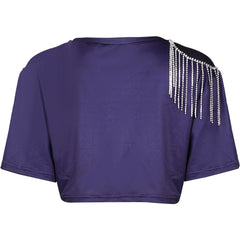 Adulte & Enfant KPop Demon Hunters(2025) Huntrix Zoey T-shirt Bleu Cosplay Costume