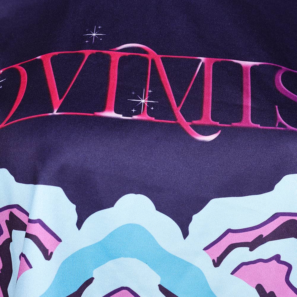 Adulte & Enfant KPop Demon Hunters(2025) Huntrix Zoey T-shirt Bleu Cosplay Costume