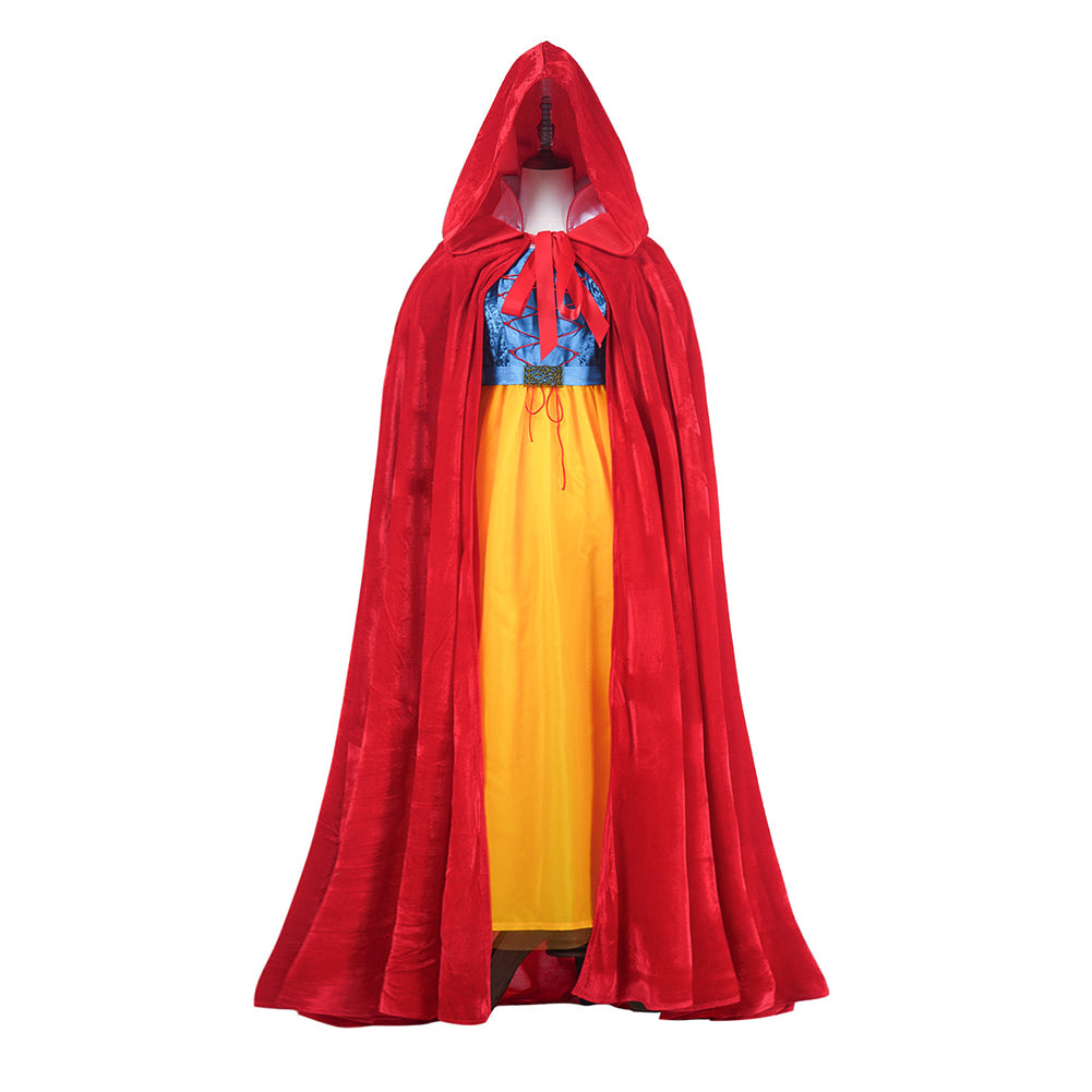 Adulte Blanche Neige Robe avec Cape Cosplay Costume