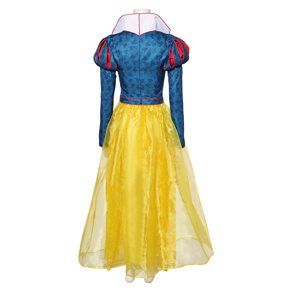 Adulte Blanche Neige Robe+Collier+Bandeau Cosplay Costume