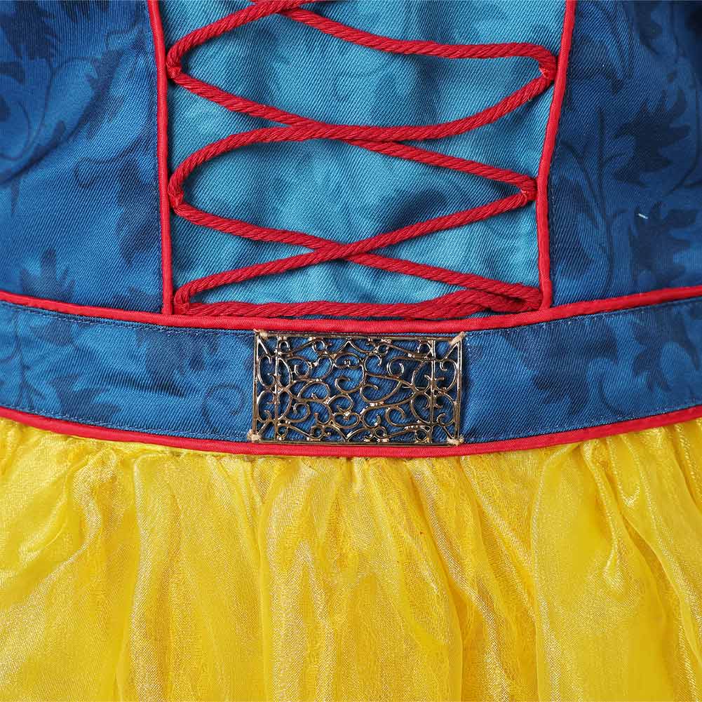 Adulte Blanche Neige Robe+Collier+Bandeau Cosplay Costume