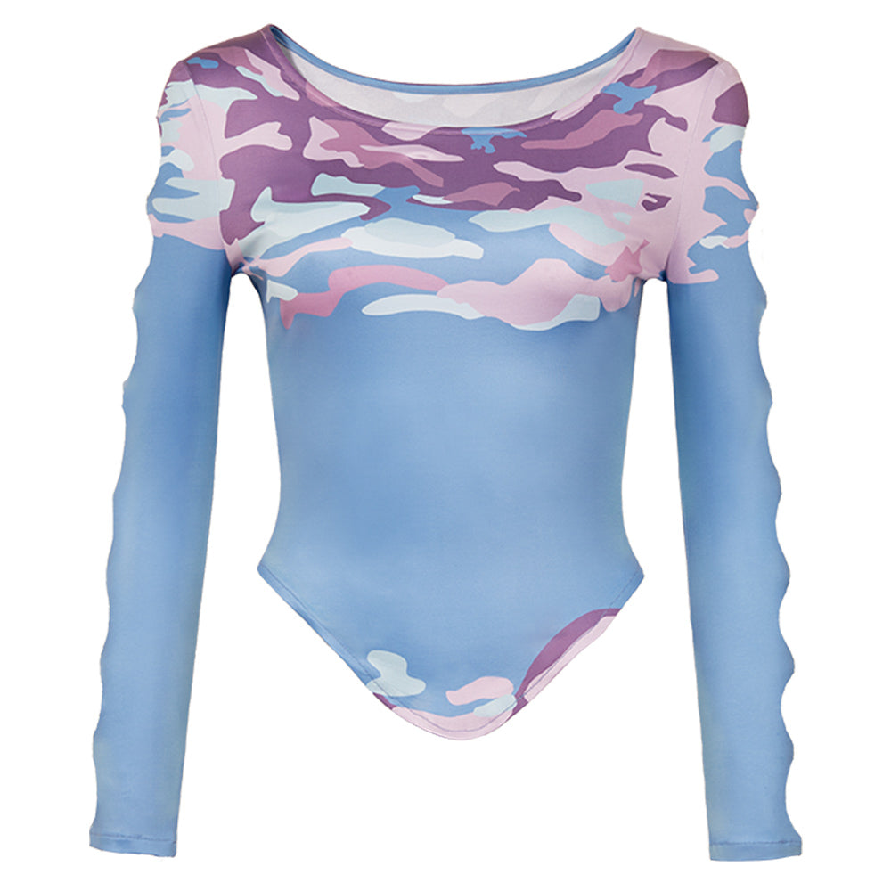 Adulte KPop Demon Hunters(2025) Celine Haut Bleu Cosplay Costume