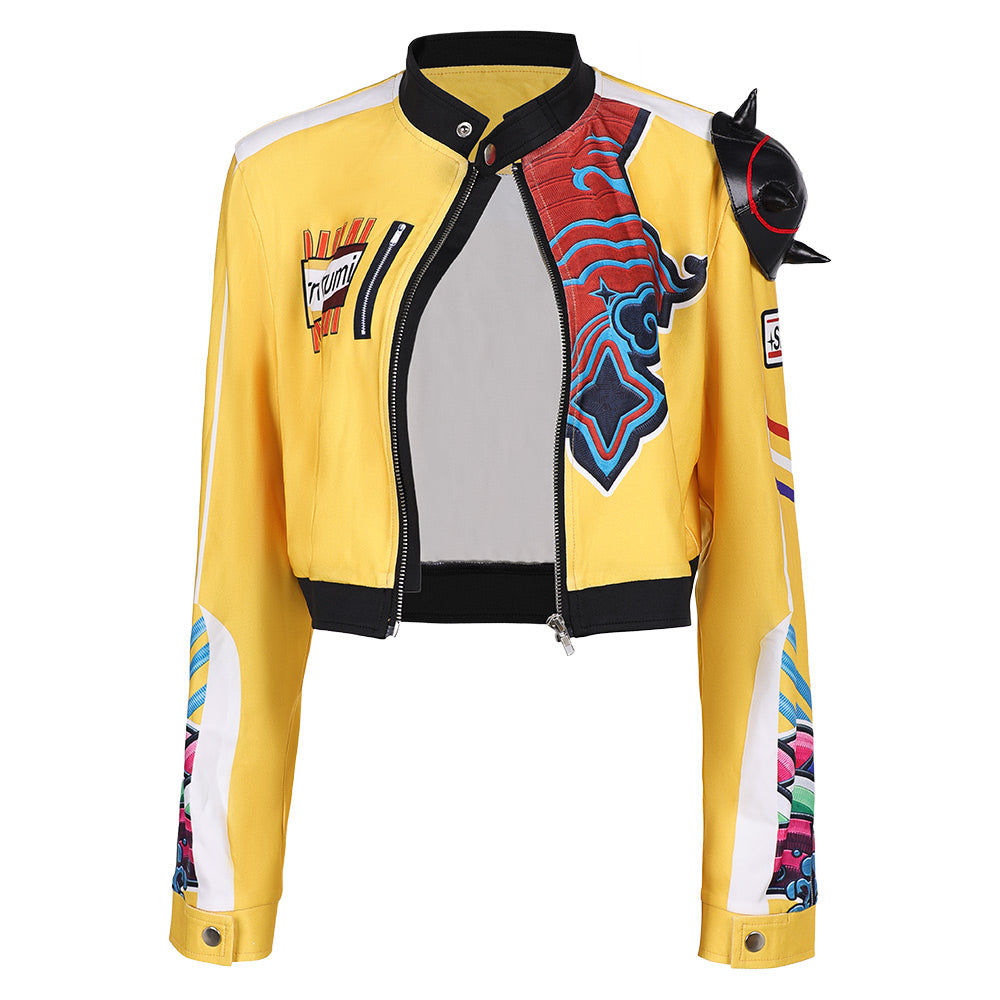 Adulte KPop Demon Hunters(2025) Huntrix Rumi Veste Jaune Cosplay Costume Ver.2