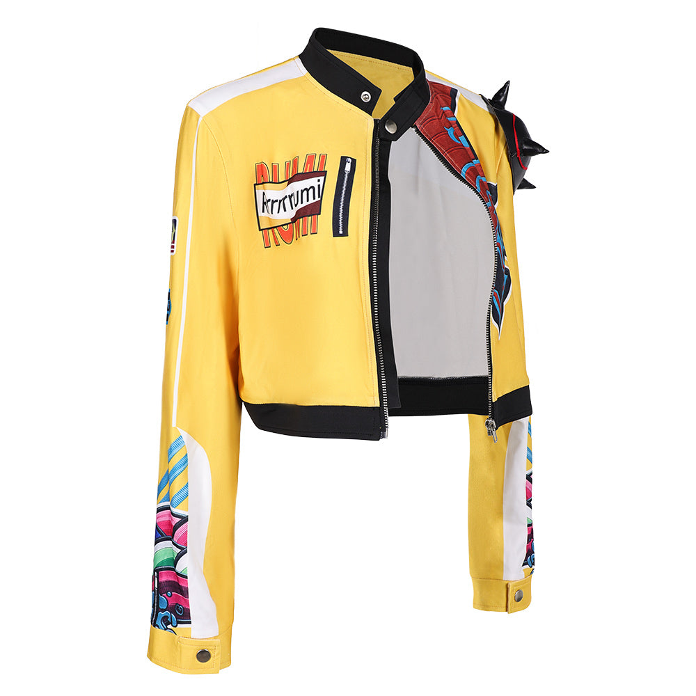 Adulte KPop Demon Hunters(2025) Huntrix Rumi Veste Jaune Cosplay Costume Ver.2