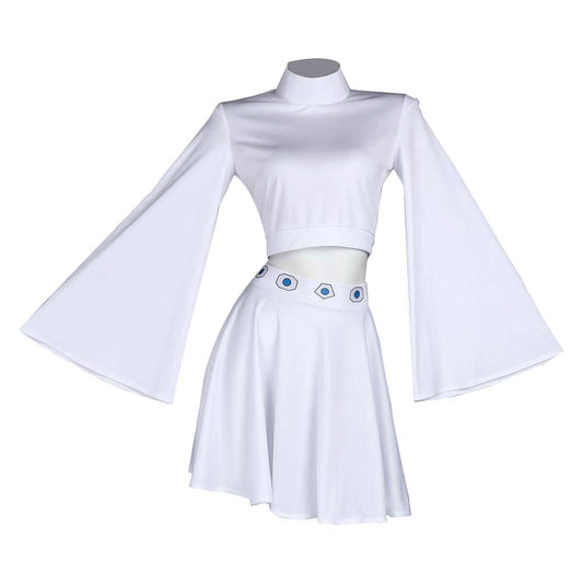 Adulte Princess Leia Robe Courte Blanche Cosplay Costume Design Original