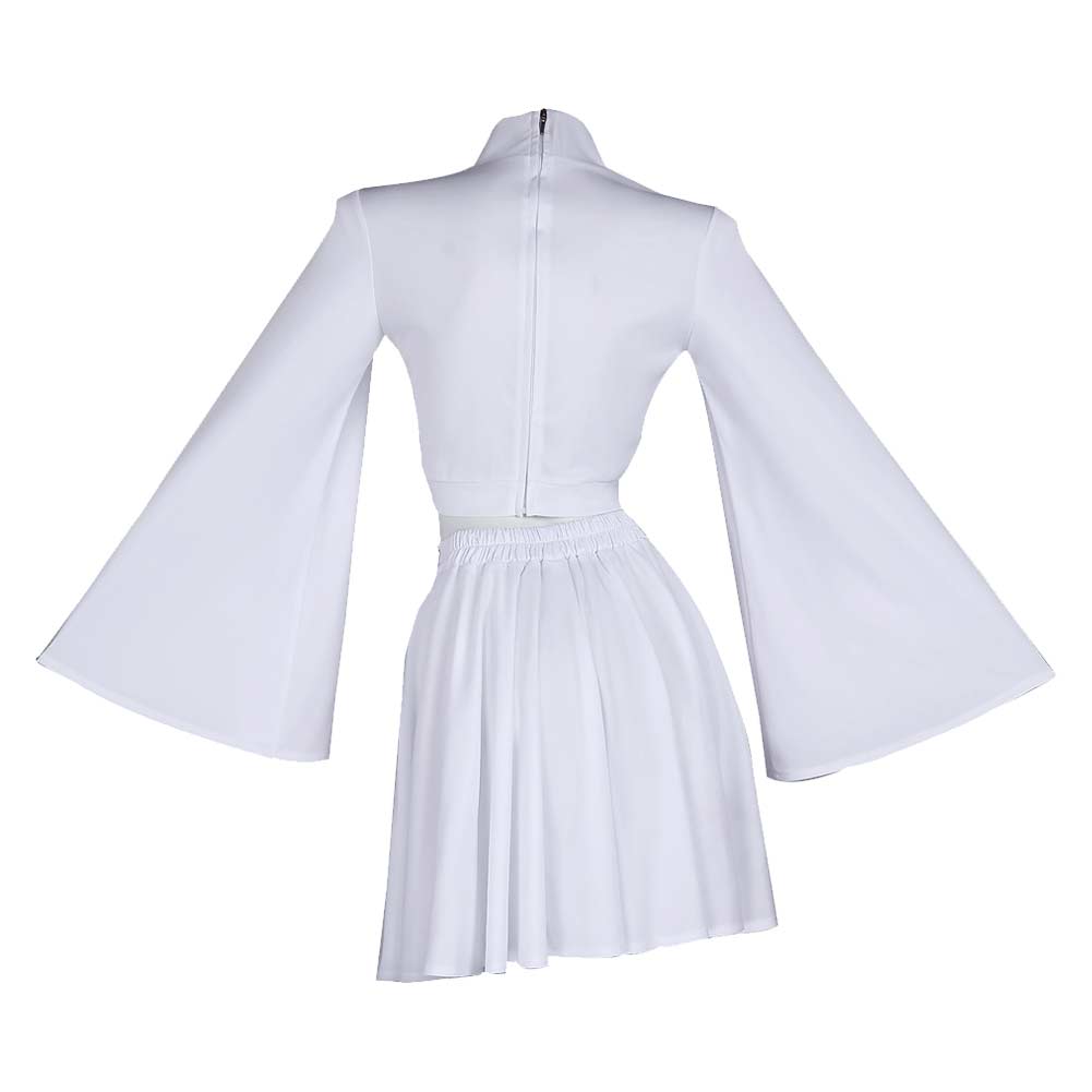 Adulte Princess Leia Robe Courte Blanche Cosplay Costume Design Original