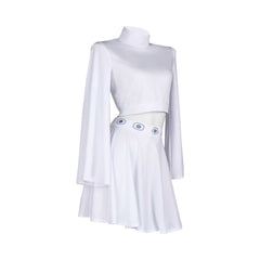 Adulte Princess Leia Robe Courte Blanche Cosplay Costume Design Original