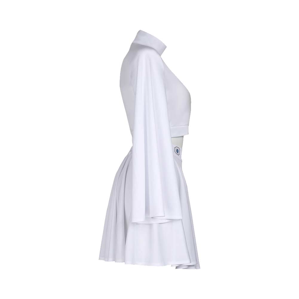 Adulte Princess Leia Robe Courte Blanche Cosplay Costume Design Original