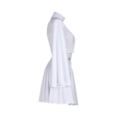 Adulte Princess Leia Robe Courte Blanche Cosplay Costume Design Original
