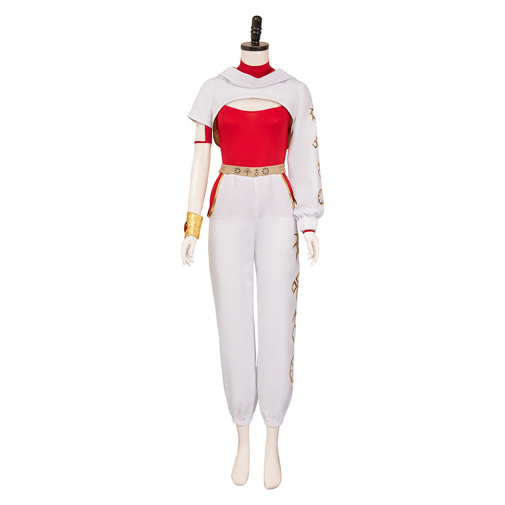 Adulte Zombies 4(2025) Nova Tenue à Pantalons Rouge et Blanc Cosplay Costume