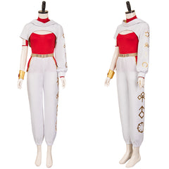 Adulte Zombies 4(2025) Nova Tenue à Pantalons Rouge et Blanc Cosplay Costume