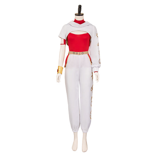Adulte Zombies 4(2025) Nova Tenue à Pantalons Rouge et Blanc Cosplay Costume