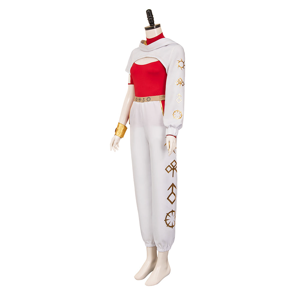 Adulte Zombies 4(2025) Nova Tenue à Pantalons Rouge et Blanc Cosplay Costume