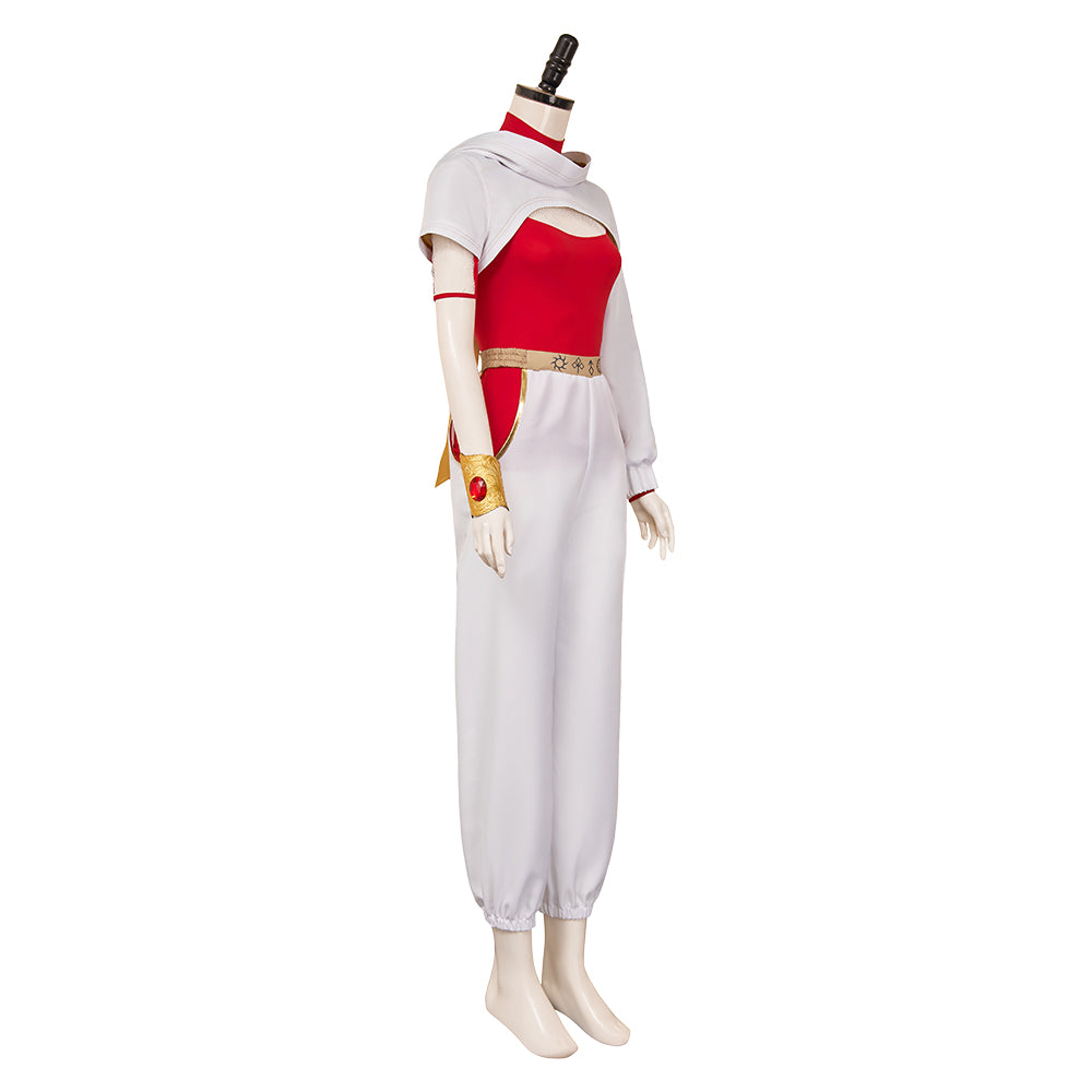 Adulte Zombies 4(2025) Nova Tenue à Pantalons Rouge et Blanc Cosplay Costume