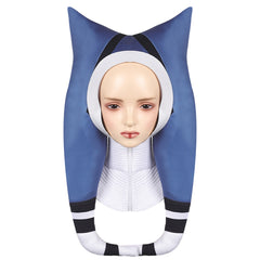 Ahsoka Blanc et Bleu Capuchon Cosplay Capuchon