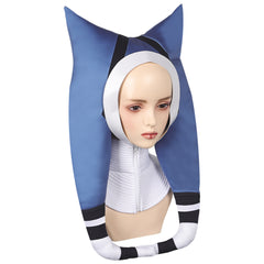 Ahsoka Blanc et Bleu Capuchon Cosplay Capuchon