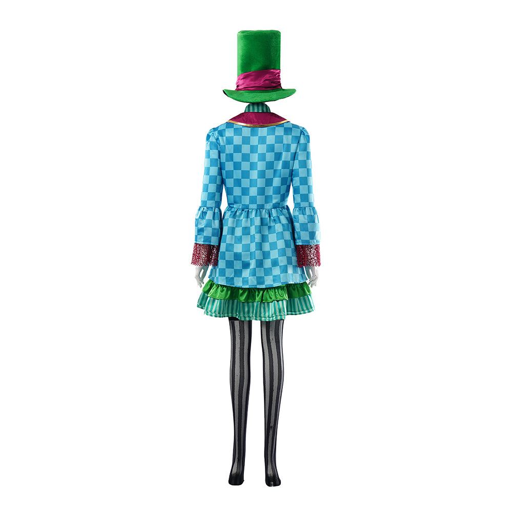 Alice in Wonderland Alice Robe Bleue et Chapeau Cosplay Costume