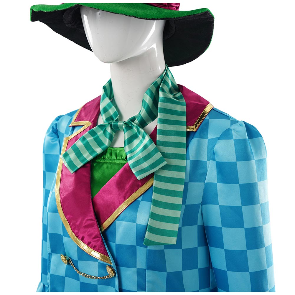 Alice in Wonderland Alice Robe Bleue et Chapeau Cosplay Costume