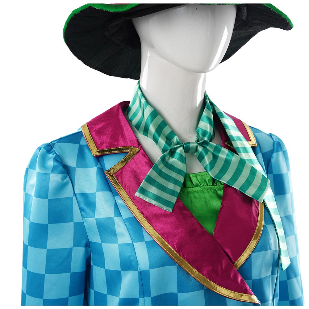 Alice in Wonderland Alice Robe Bleue et Chapeau Cosplay Costume