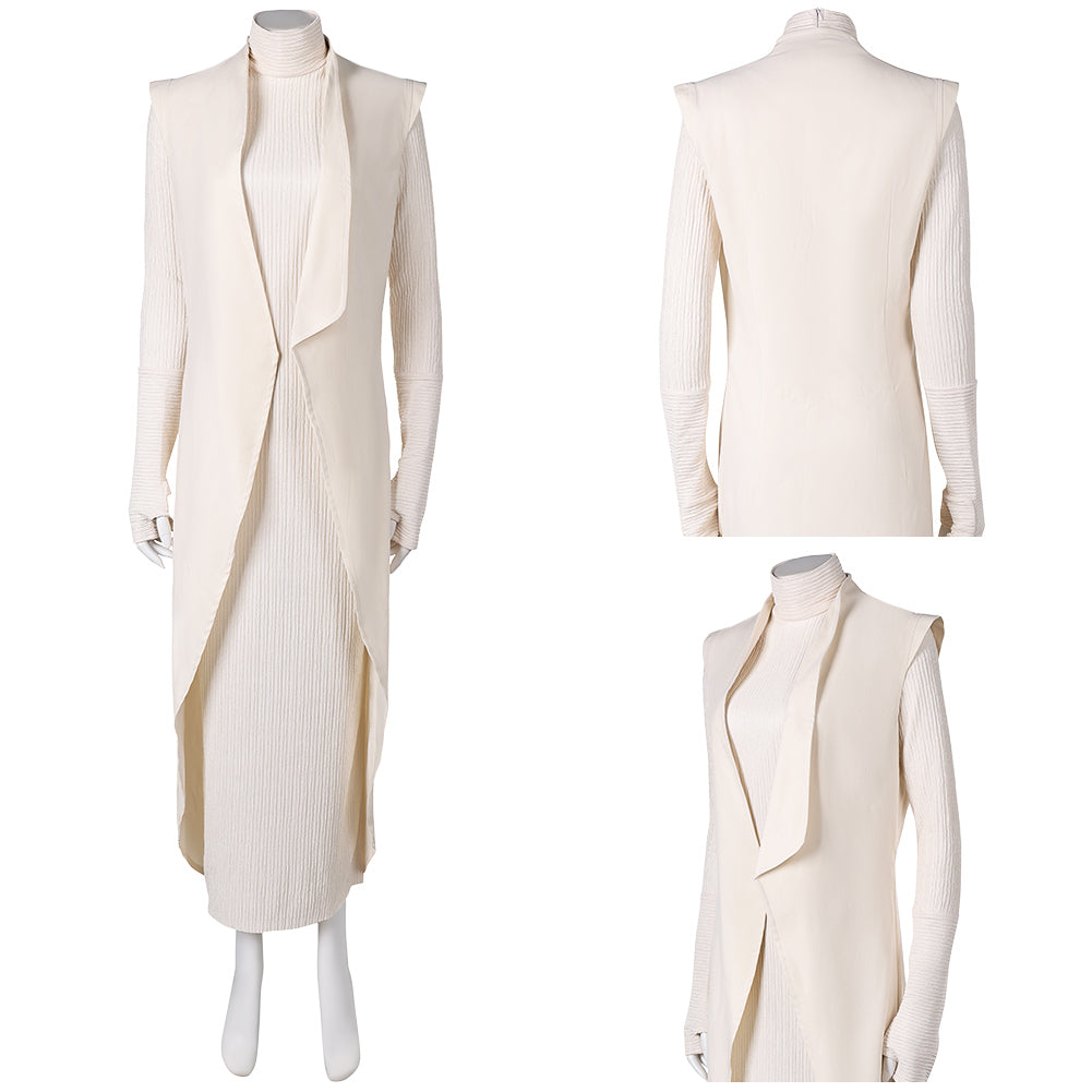 Andor Saison 2(2025) Mon Mothma Tenue Blanche Cosplay Costume