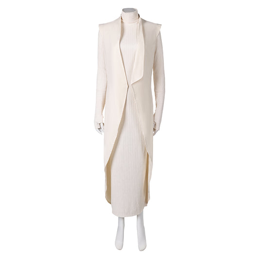 Andor Saison 2(2025) Mon Mothma Tenue Blanche Cosplay Costume