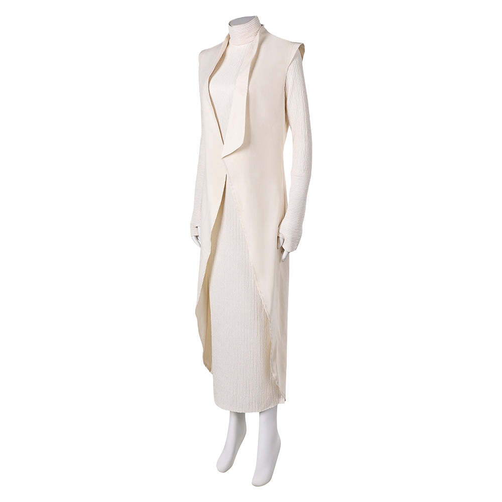 Andor Saison 2(2025) Mon Mothma Tenue Blanche Cosplay Costume