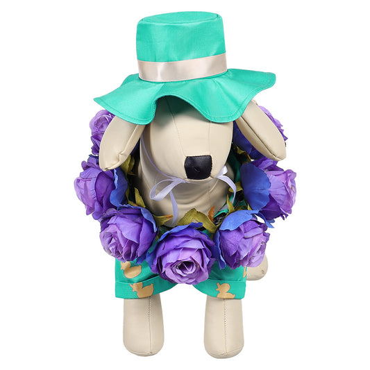 Animal Requin Jeff Costume Vert+Chapeau+Couronne de Cou Pour Chien
