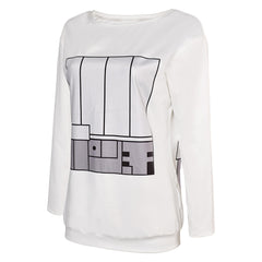 Anime Dandadan(2024) Momo Ayase Sweat-Shirt Blanc Cosplay Costume