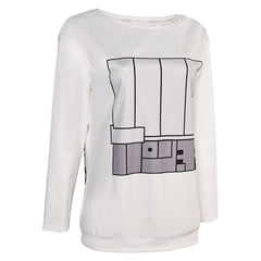 Anime Dandadan(2024) Momo Ayase Sweat-Shirt Blanc Cosplay Costume