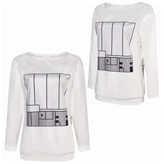 Anime Dandadan(2024) Momo Ayase Sweat-Shirt Blanc Cosplay Costume