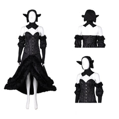 Anime Delicious in Dungeon Marcille Donato Tenue Noire Cosplay Costume