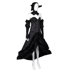 Anime Delicious in Dungeon Marcille Donato Tenue Noire Cosplay Costume