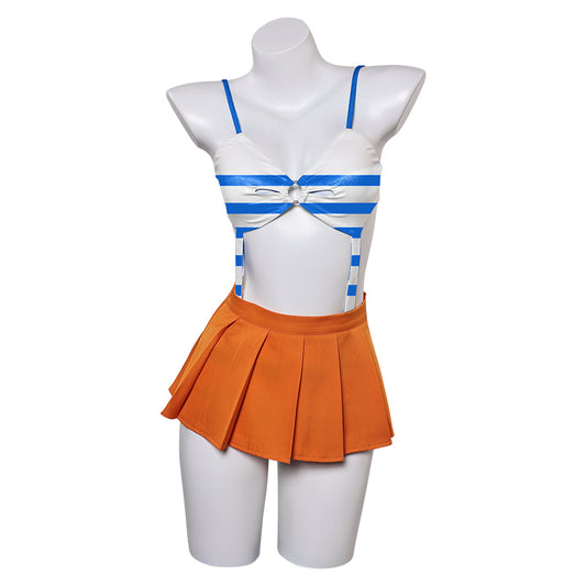 Anime One Piece Nami Maillot de Bain Bikini Cosplay Costume